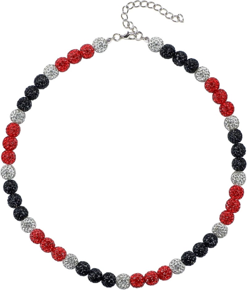 SUPBOMM Baseball Ice Necklace, Bling Beaded Necklaces, Drip Chain, League Team Colors Gifts for Men - Image 1